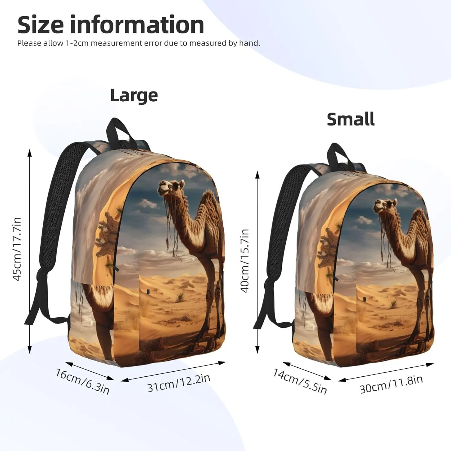 Desert Sand Camel Canvas Casual Lightweight Duffel Bag, Fashion Duffel Bag, Unisex Travel Backpack