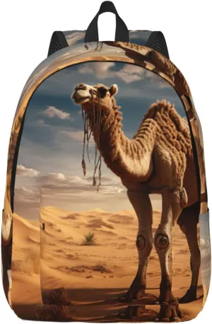 Desert Sand Camel Canvas Casual Lightweight Duffel Bag, Fashion Duffel Bag, Unisex Travel Backpack