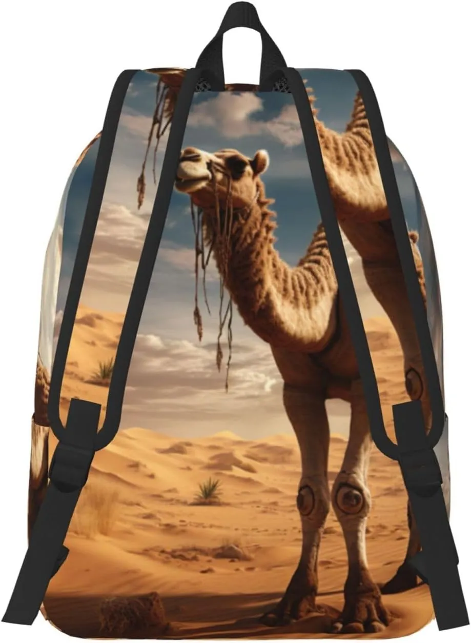 Desert Sand Camel print Backpack Travel Backpacks for Women Men College Backpack Computer Bag for Travel