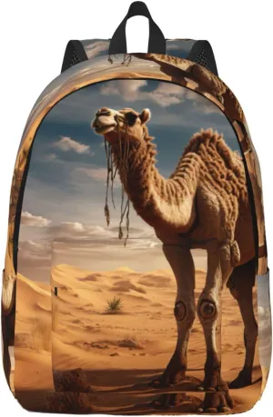 Desert Sand Camel print Backpack Travel Backpacks for Women Men College Backpack Computer Bag for Travel