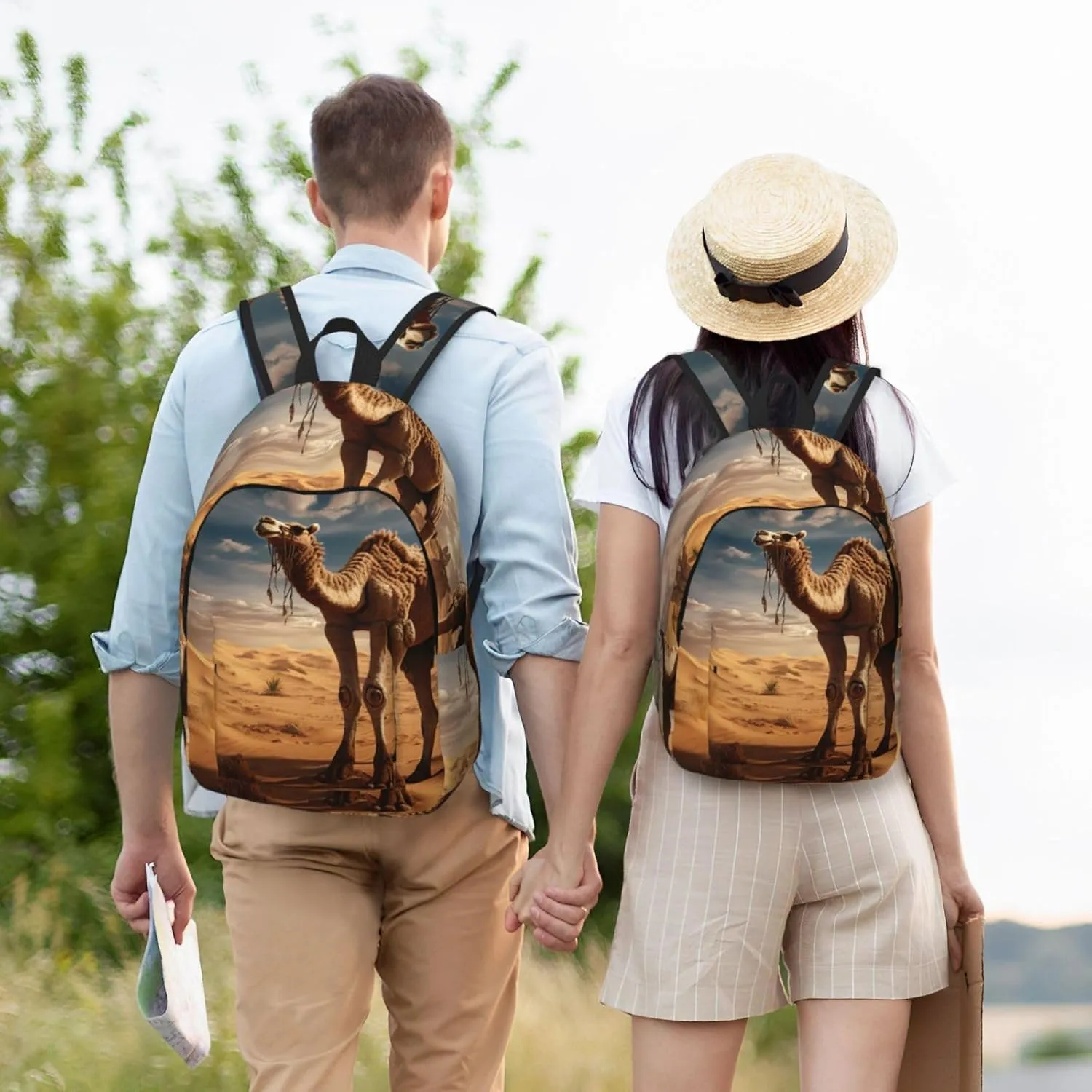 Desert Sand Camel print Backpack Travel Backpacks for Women Men College Backpack Computer Bag for Travel