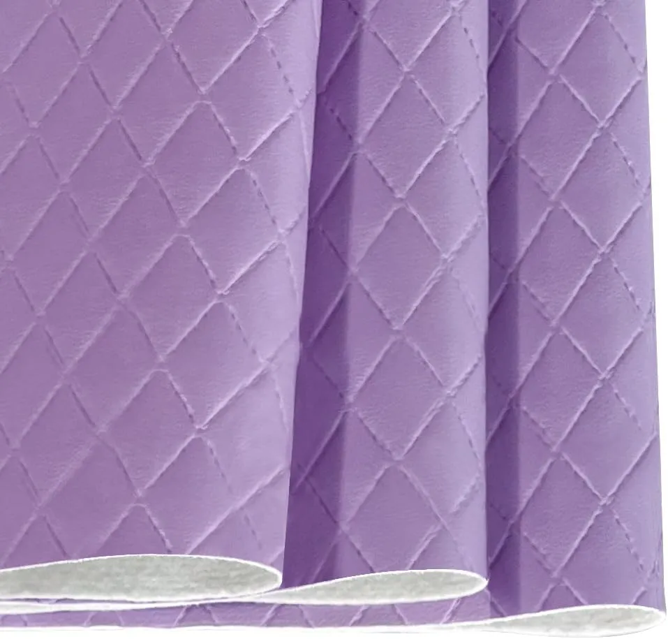 Diamond Quilted Pattern Artificial Faux Leather 11.8x53inch (30x135cm) Super Soft Craft Supplies Synthetic Leather DIY Hair Bows, Handbags and Craft Supplies (Violet)