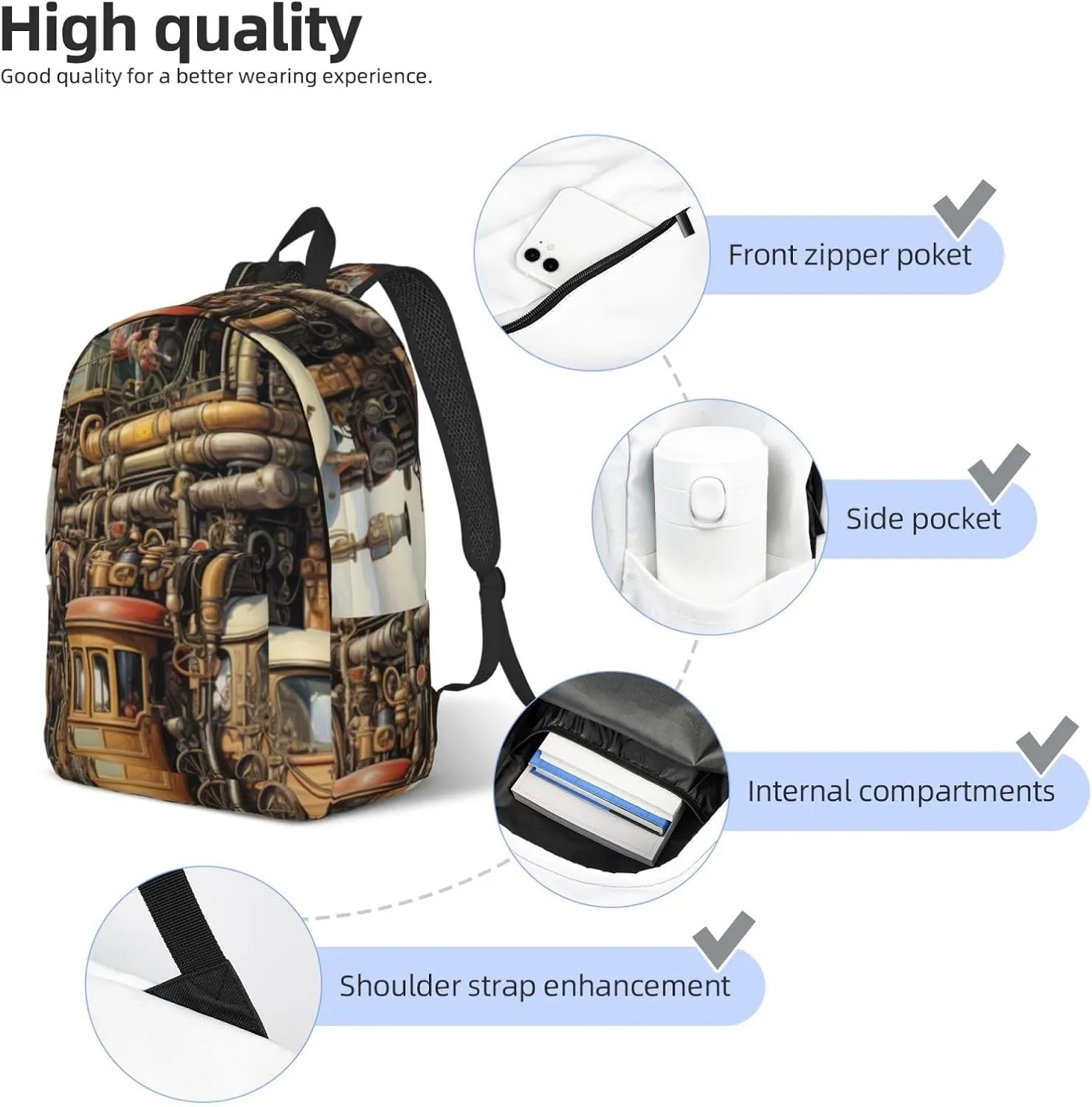 Diversified transportation Canvas Casual Lightweight Duffel Bag, Fashion Duffel Bag, Unisex Travel Backpack