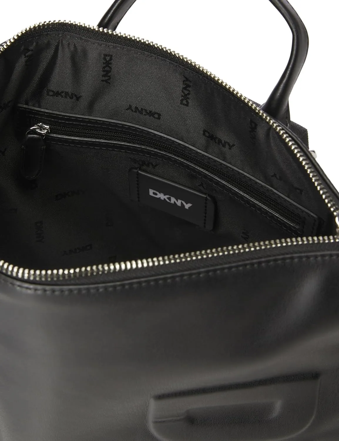 DKNY Women's Tinsley Backpack, Black/Silver, One Size