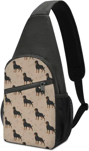 Dog Foot Prints Bones Crossbody Bags Chest Bag Sling Backpack Adjustable Shoulder Bag for Cycling Camping Hiking Sports Travel pattern20