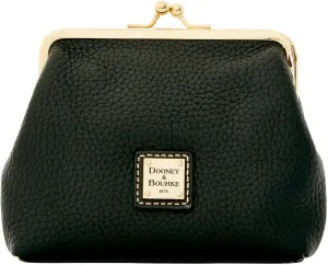 Dooney & Bourke Coin Purses, Vintage Leather Framed Clutch Wallets for Women