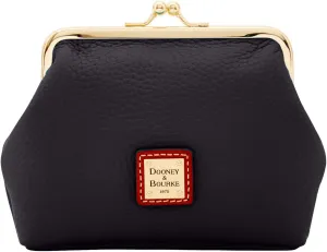 Dooney & Bourke Coin Purses, Vintage Leather Framed Clutch Wallets for Women