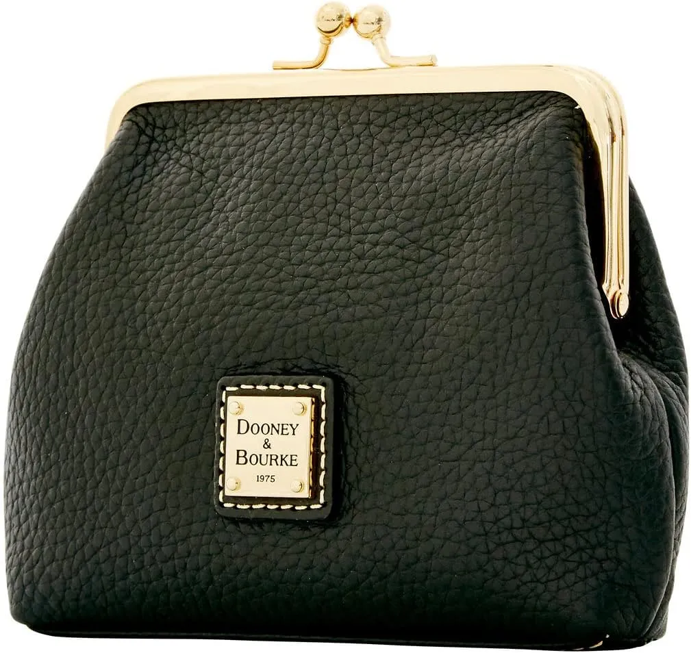 Dooney & Bourke Coin Purses, Vintage Leather Framed Clutch Wallets for Women