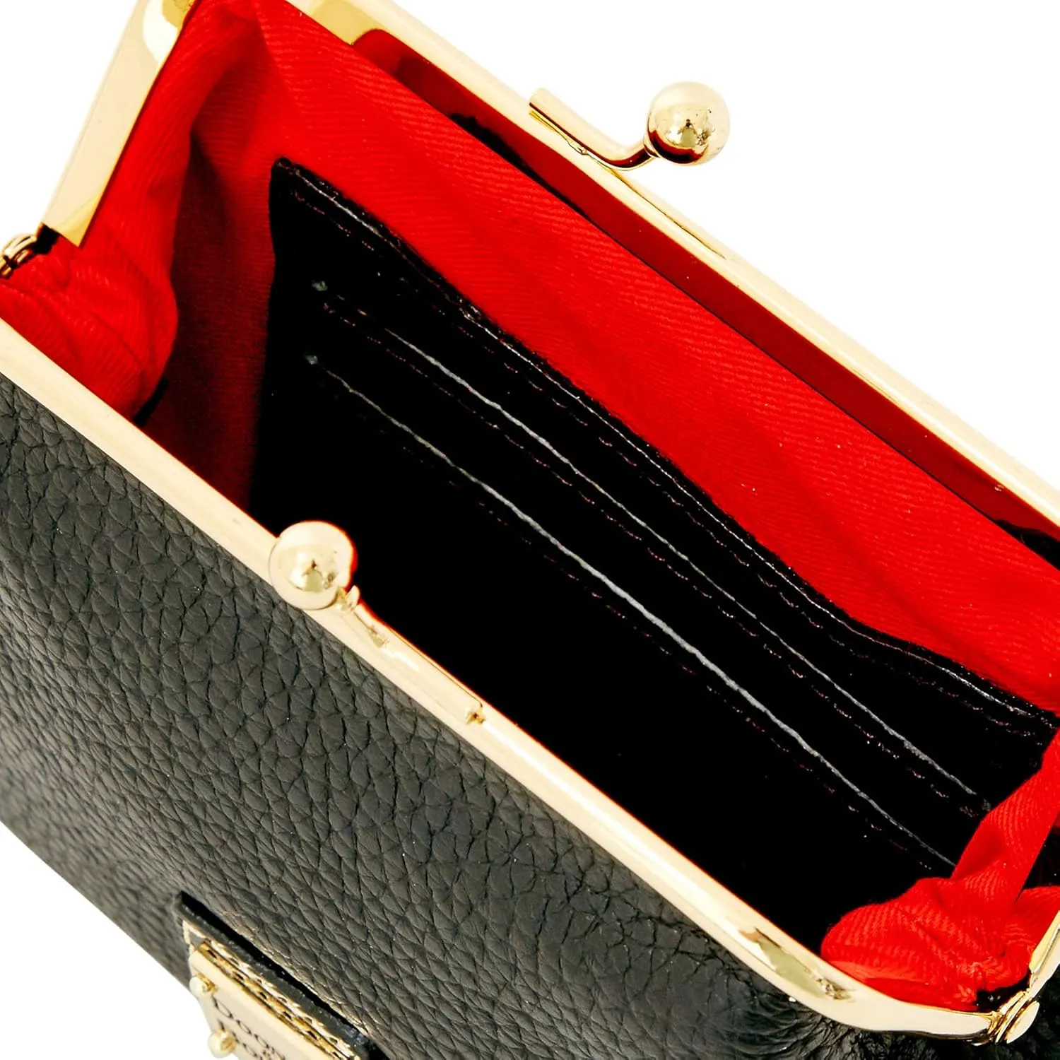 Dooney & Bourke Coin Purses, Vintage Leather Framed Clutch Wallets for Women
