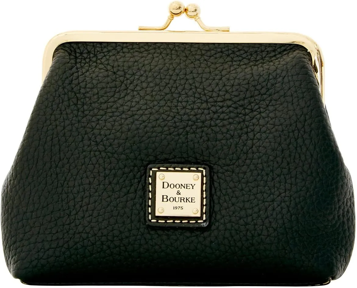 Dooney & Bourke Coin Purses, Vintage Leather Framed Clutch Wallets for Women