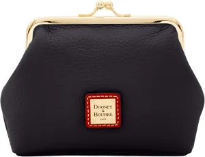 Dooney & Bourke Coin Purses, Vintage Leather Framed Clutch Wallets for Women