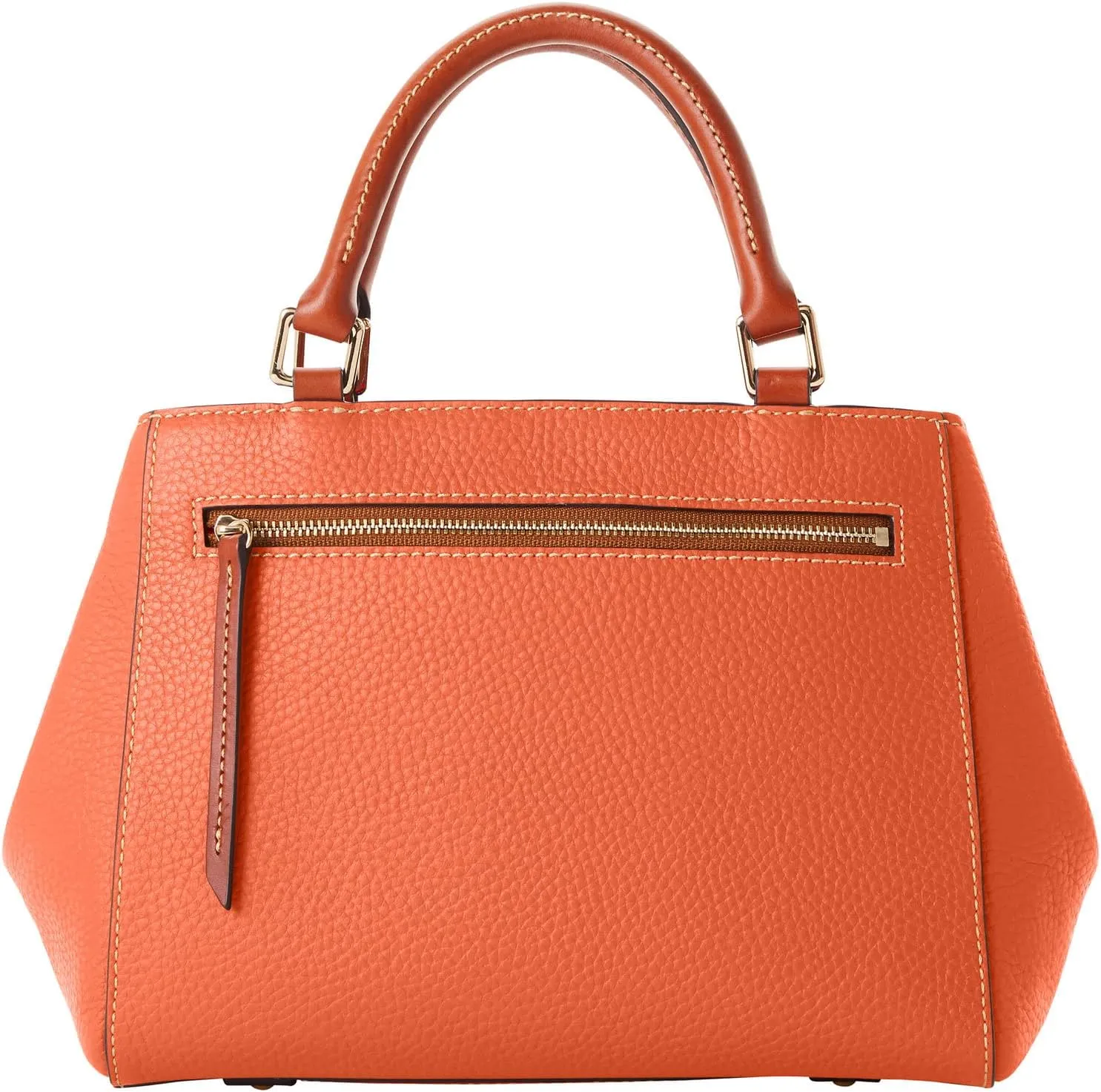 Dooney & Bourke Designer Handbags for Women, Pebble Grain Leather Small Satchel Bag with Crossbody Strap