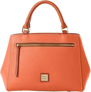Dooney & Bourke Designer Handbags for Women, Pebble Grain Leather Small Satchel Bag with Crossbody Strap