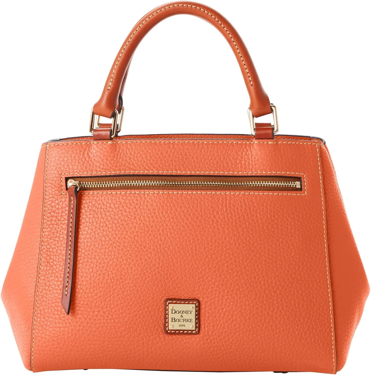 Dooney & Bourke Designer Handbags for Women, Pebble Grain Leather Small Satchel Bag with Crossbody Strap