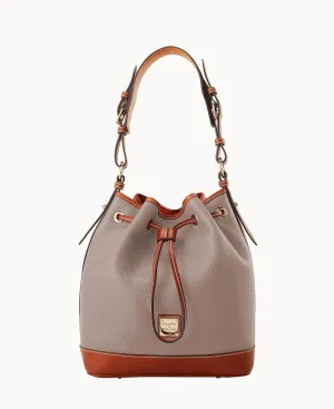 Dooney & Bourke Handbag, Pebble Grain Drawstring - Brown