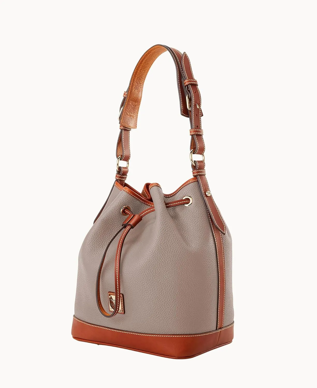 Dooney & Bourke Handbag, Pebble Grain Drawstring - Brown