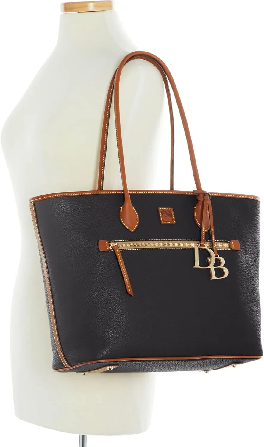 Dooney & Bourke Large Tote Bags for Women, Large Leather Tote Bag with Zipper Pockets and Long Shoulder Straps