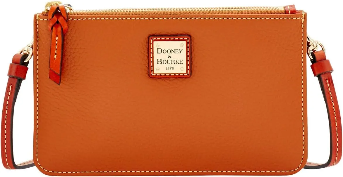 Dooney & Bourke Small Crossbody Bags for Women, Leather Ella Crossbody Clutch Purse with Removable Strap