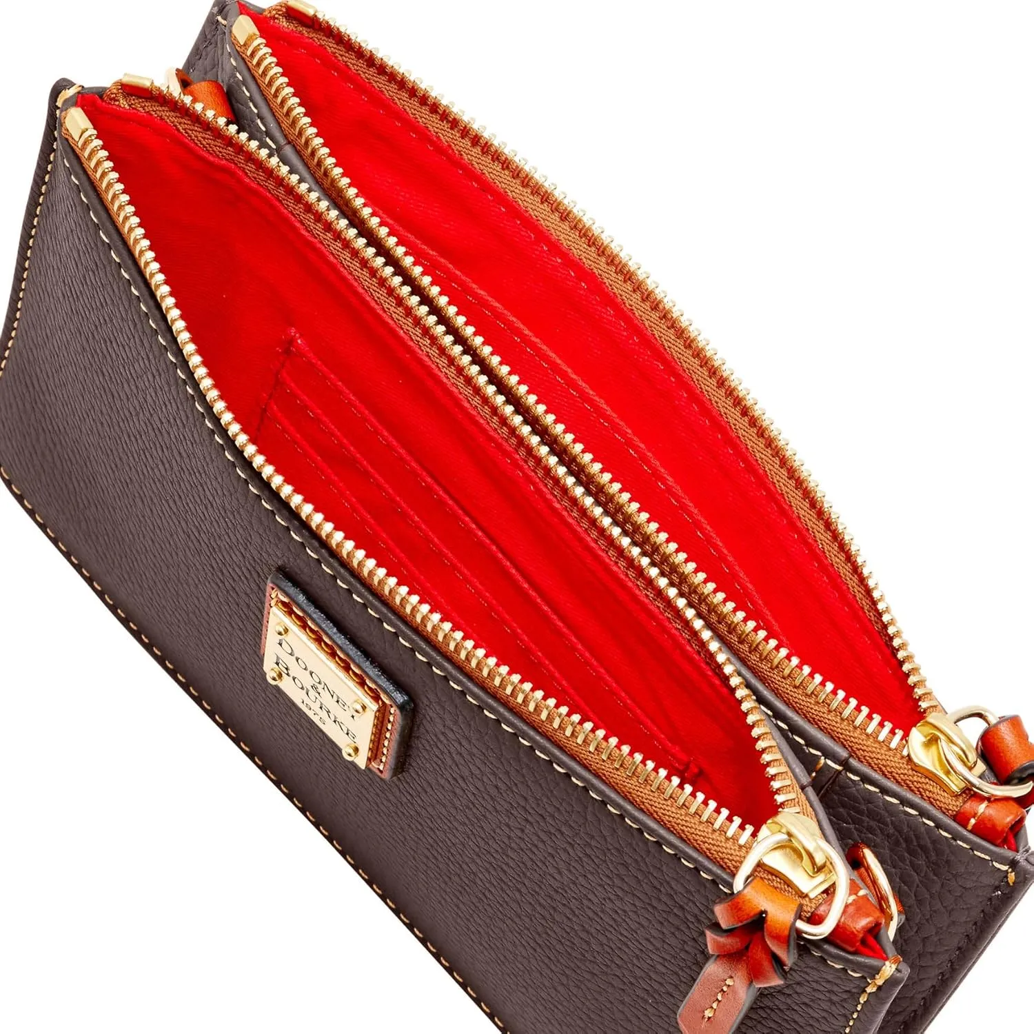 Dooney & Bourke Small Crossbody Bags for Women, Leather Ella Crossbody Clutch Purse with Removable Strap