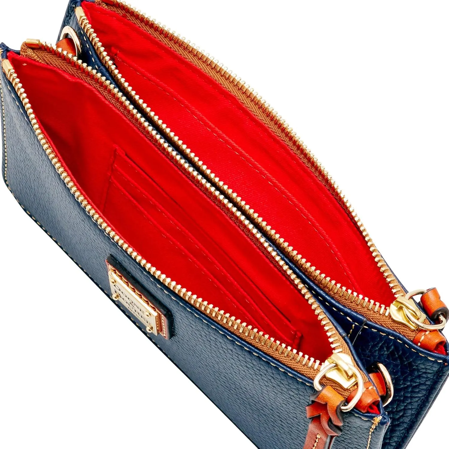 Dooney & Bourke Small Crossbody Bags for Women, Leather Ella Crossbody Clutch Purse with Removable Strap