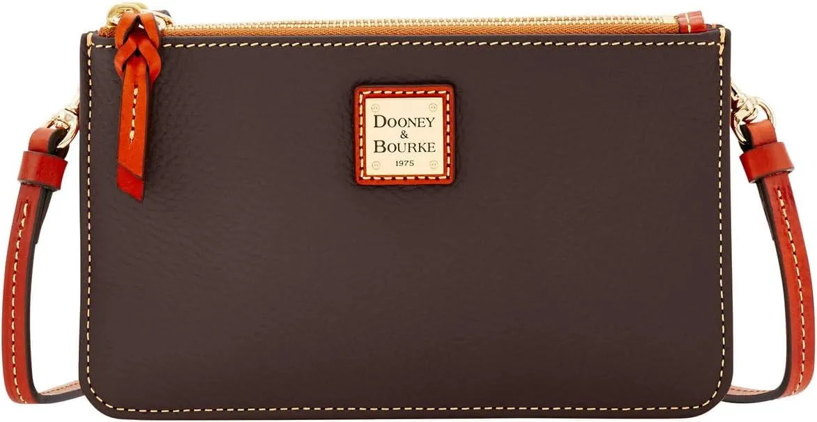 Dooney & Bourke Small Crossbody Bags for Women, Leather Ella Crossbody Clutch Purse with Removable Strap