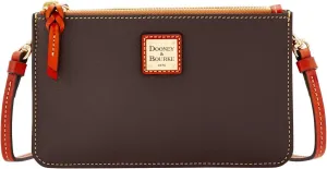 Dooney & Bourke Small Crossbody Bags for Women, Leather Ella Crossbody Clutch Purse with Removable Strap