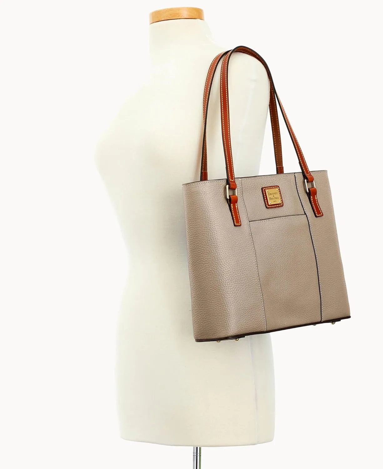 Dooney & Bourke Women's Small Lexington Tote in Pebble Grain Leather, Handbag with Long Leather Shoulder Straps