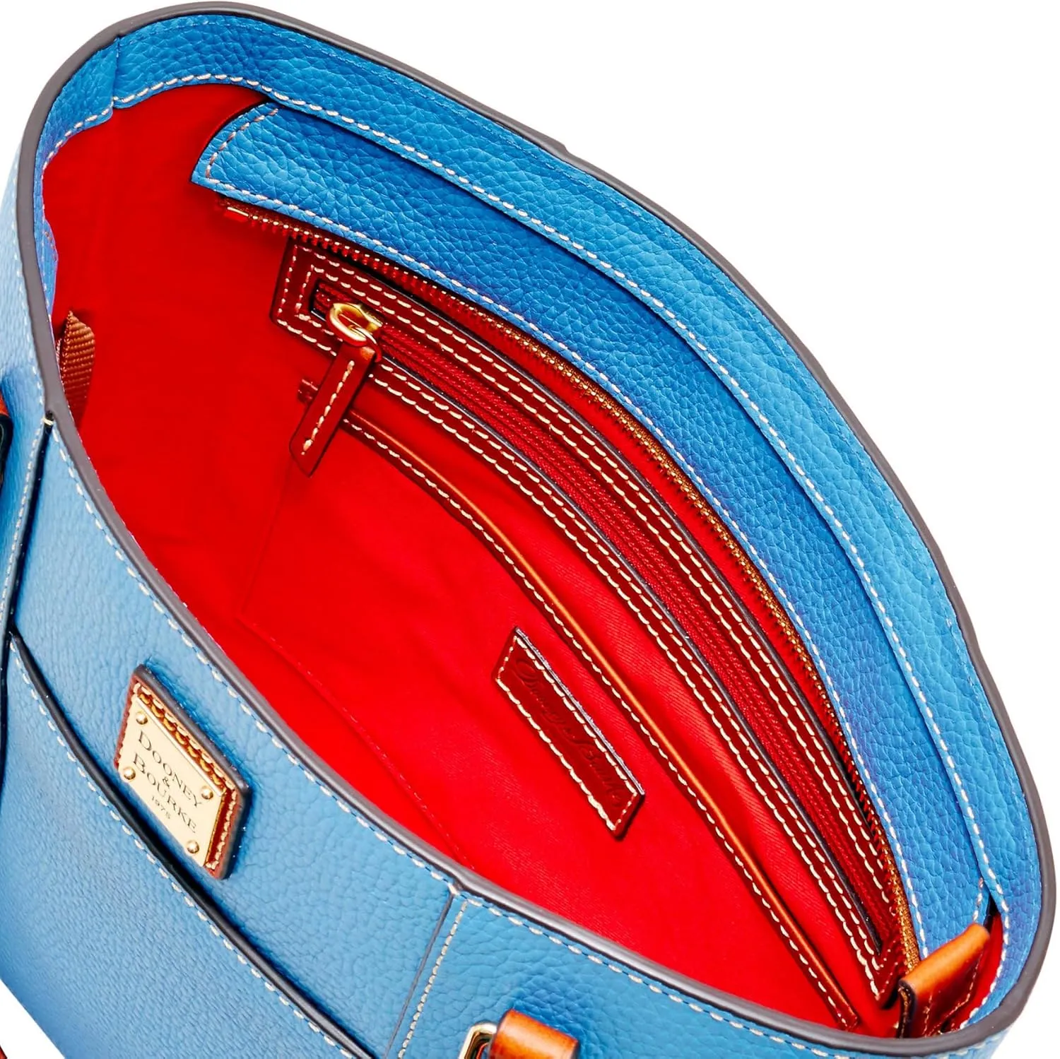 Dooney & Bourke Women's Small Lexington Tote in Pebble Grain Leather, Handbag with Long Leather Shoulder Straps