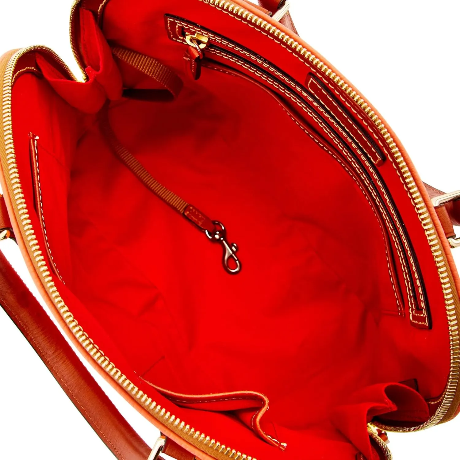 Dooney & Bourke Women's Zip Zip Satchel in Pebble Grain Leather, Large Handbag with Adjustable & Detachable Shoulder Strap