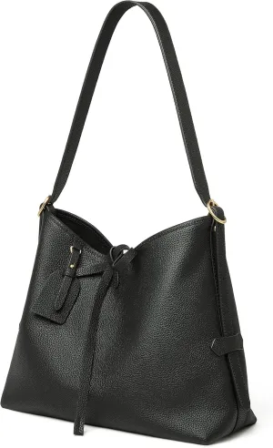 DORIS&JACKY Leather Shoulder Bag For women Large Travel Hobo Tote Handbags With Adjustable Handle