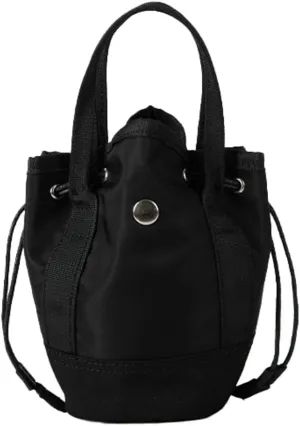 Drawstring Bucket Bag Women 2025 Spring Trendy Nylon Crossbody Bags Mini Purse Satchel Handbags Removeable Strap