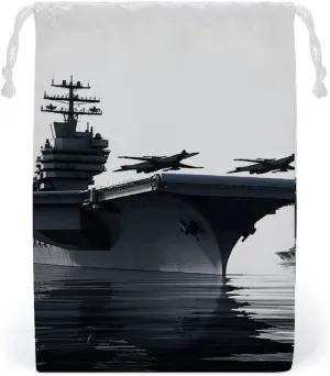 Drawstring Storage Bag Aircraft Carrier Gym String Bag Durable Washable for Men Women
