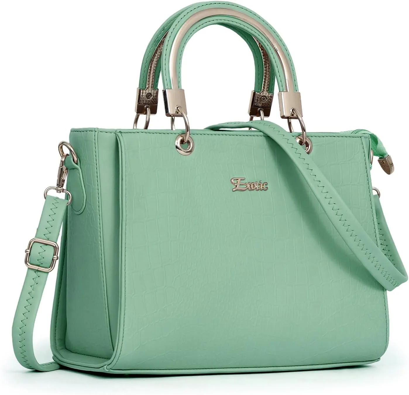 Dual tone Exotic Hand/Sling bag, Green