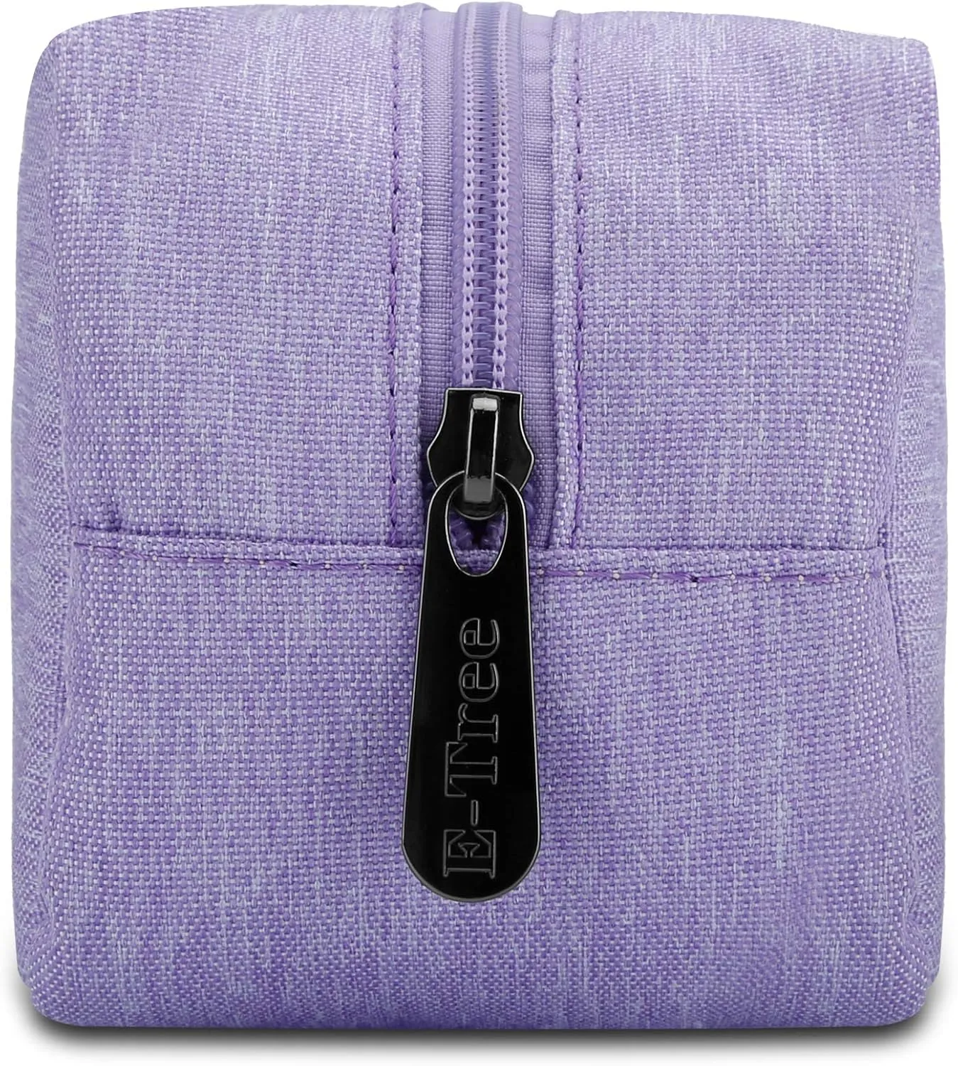 E-Tree Makeup Bag,Medium Travel Make up Pouch for Purse,Zipper Cosmetic Brush Skin Care Case for Women Man,Toiletry Bags,Tech Electronic Organizer,Small Canvas Storage for Personal Items,Purple