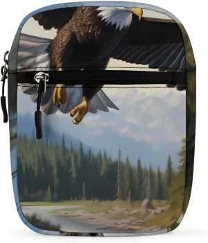 Eagle Hawk Small Crossbody Bags for Women Men Sling Purse Shoulder Bag with Adjustable Strap