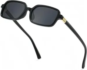 EASYHAUTE Rectangle Sunglasses for Women, 90s Retro Miu-Inspired Sun Glasses with UV 400, Vintage Rectangular Lenses