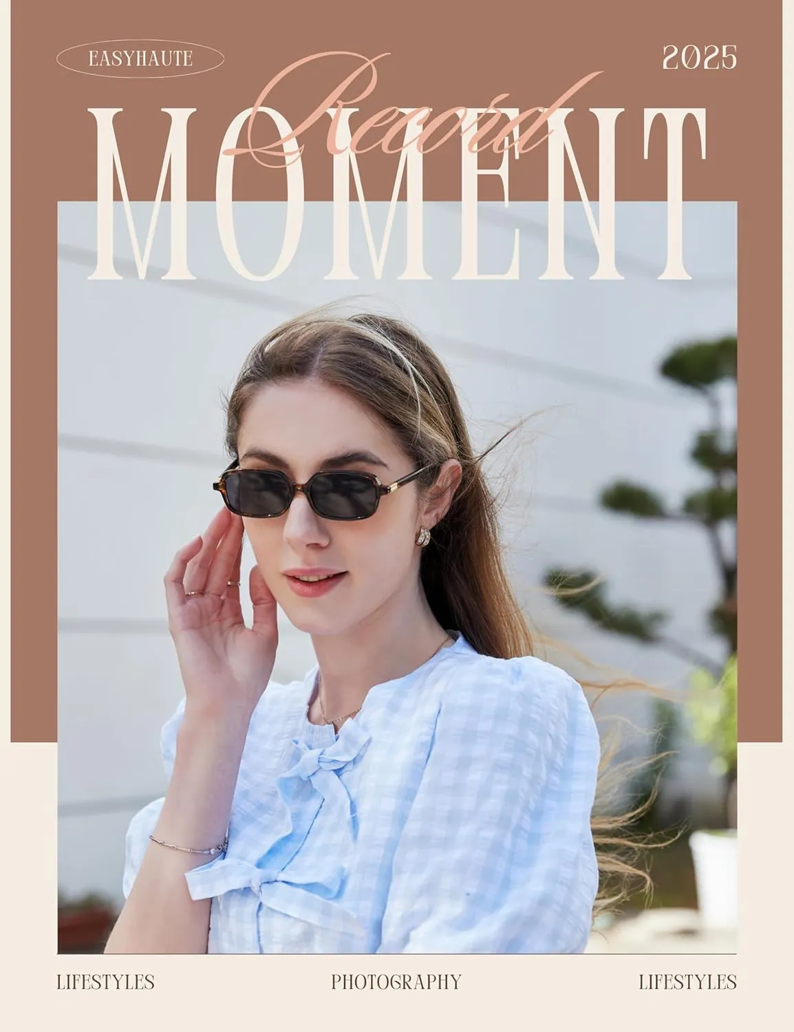 EASYHAUTE Rectangle Sunglasses for Women, 90s Retro Miu-Inspired Sun Glasses with UV 400, Vintage Rectangular Lenses