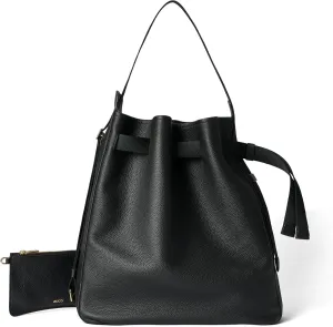 ECCO Large Sail Bag, Black Pebbled Leather