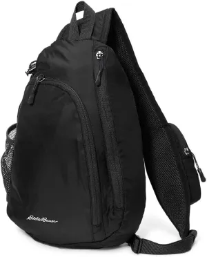 Eddie Bauer Sling Bag | Travel | Everyday Carry | Lightweight | Durable | Ripstop Nylon | 8L, Black, One Size