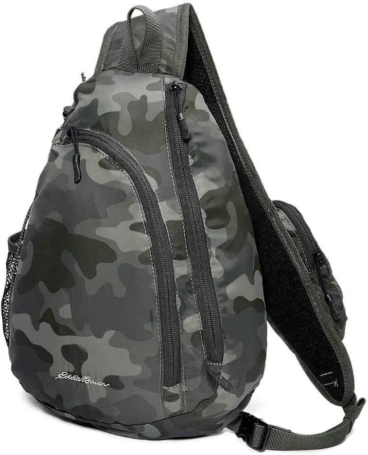 Eddie Bauer Sling Bag | Travel | Everyday Carry | Lightweight | Durable | Ripstop Nylon | 8L, Camo, One Size