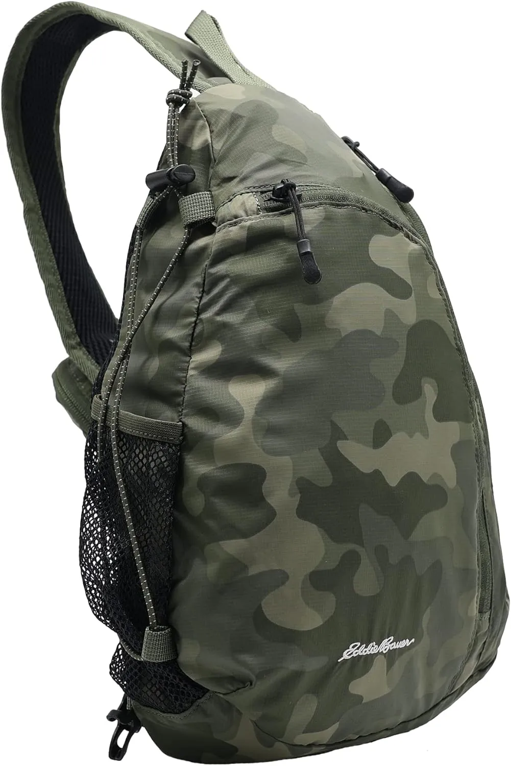 Eddie Bauer Sling Bag | Travel | Everyday Carry | Lightweight | Durable | Ripstop Nylon | 8L, Camo, One Size