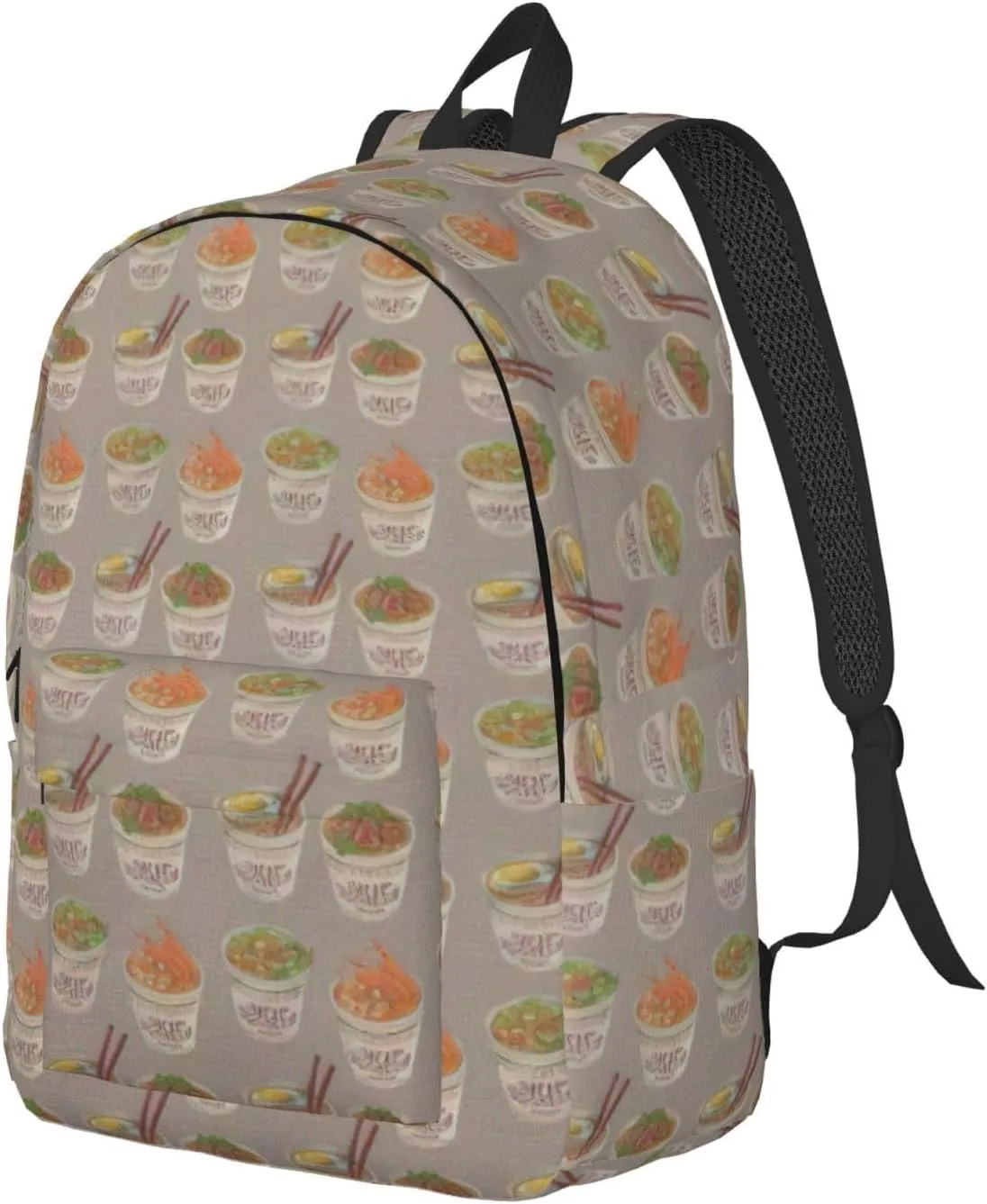 Egg Cup Noodle Ramen Canvas Casual Lightweight Duffel Bag, Fashion Duffel Bag, Unisex Travel Backpack