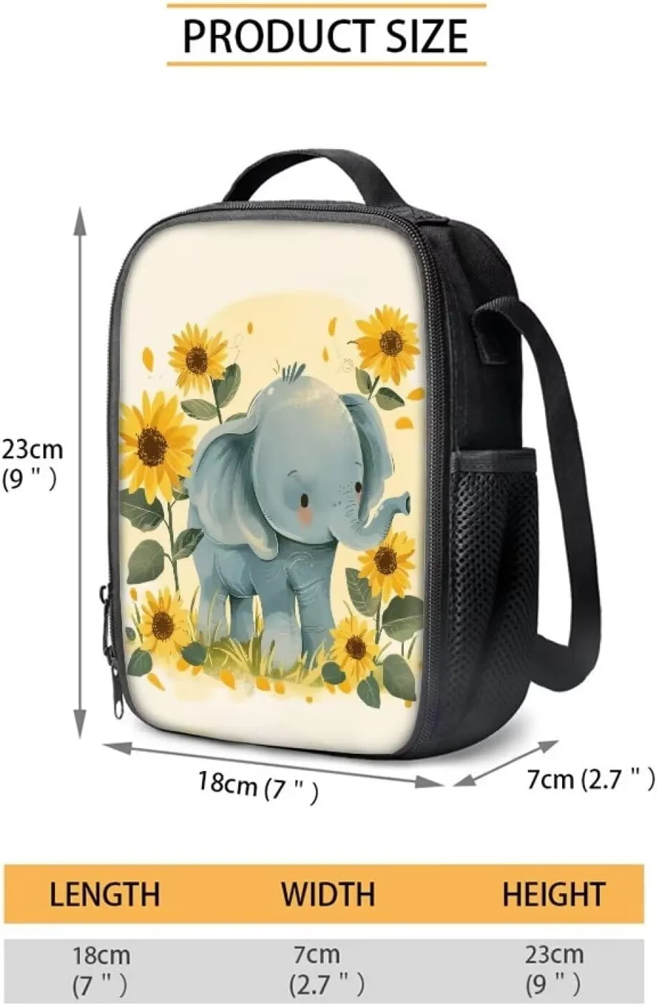 Elephant Backpacks for Girls 10-12 with Lunchbox Kids Backpack Boys Elementary School Casual Daypack Travel Rucksack with Water Bottle Pocket