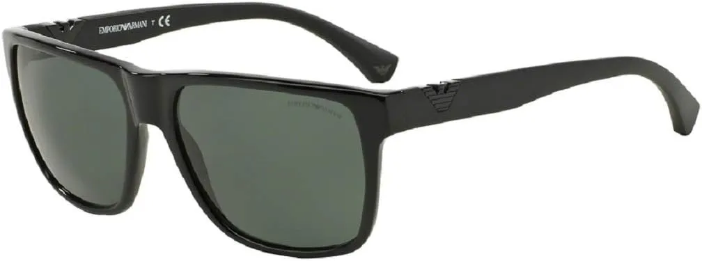 Emporio Armani EA4035 Square Sunglasses For Men   BUNDLE with Designer iWear Eyewear Care Kit