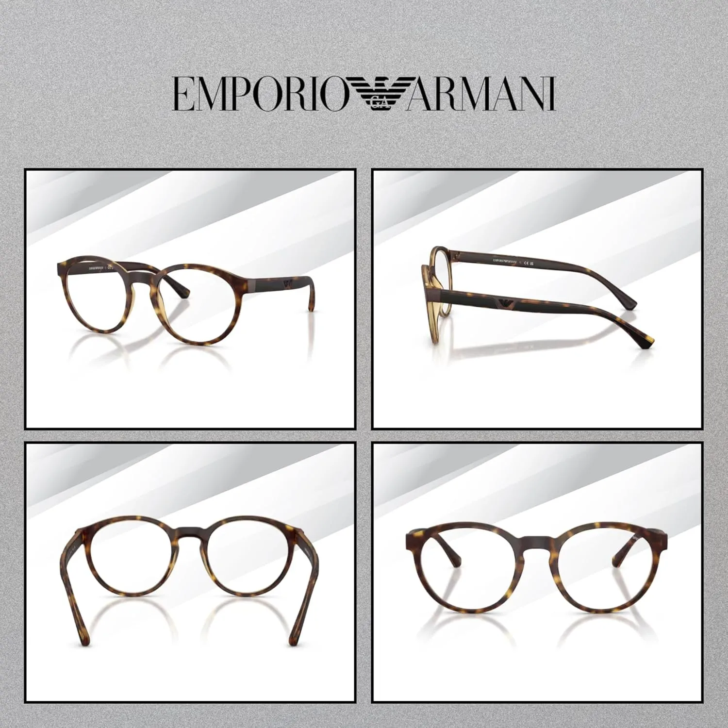 Emporio Armani EA4152 Round Sunglasses for Men   BUNDLE With Designer iWear Complimentary Eyewear Kit