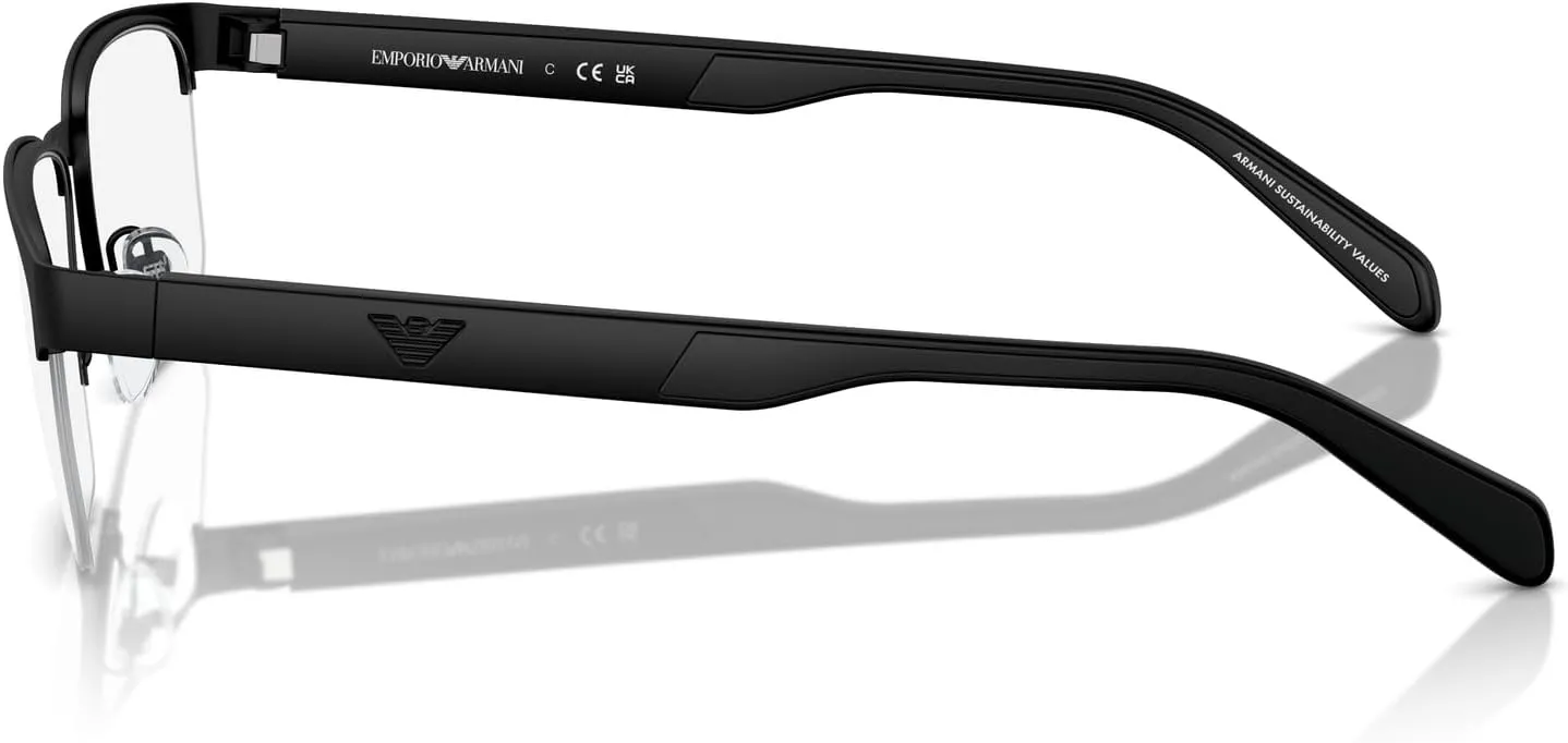 Emporio Armani Men's Ea1162 Rectangular Prescription Eyewear Frames