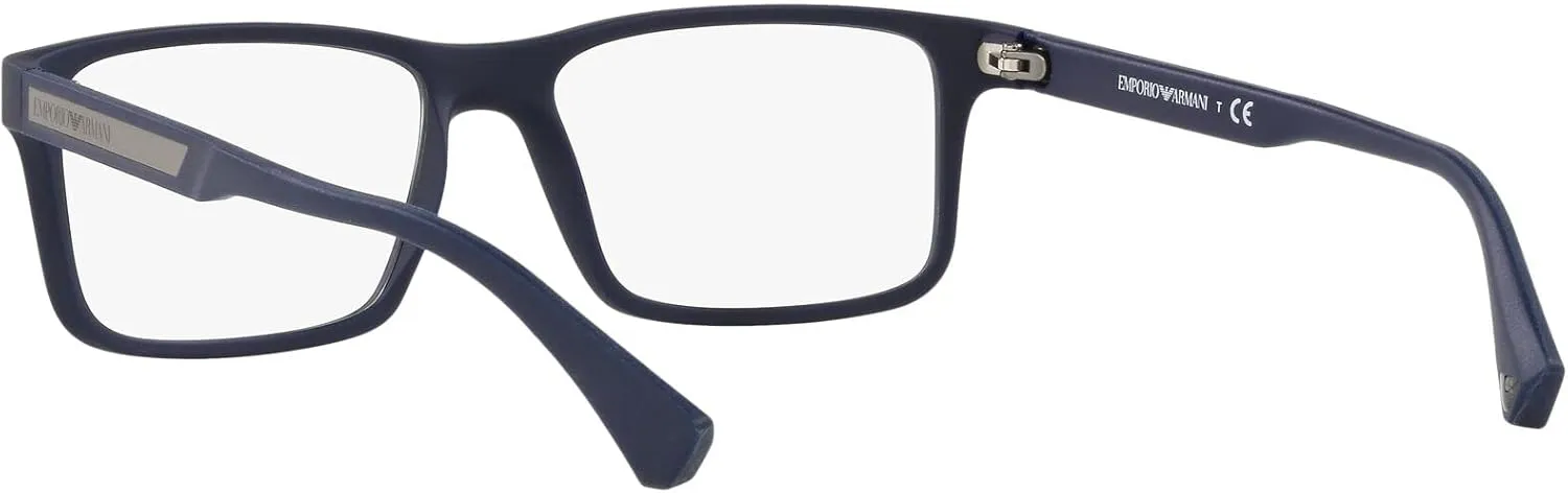 Emporio Armani Men's Ea3038 Rectangular Prescription Eyewear Frames
