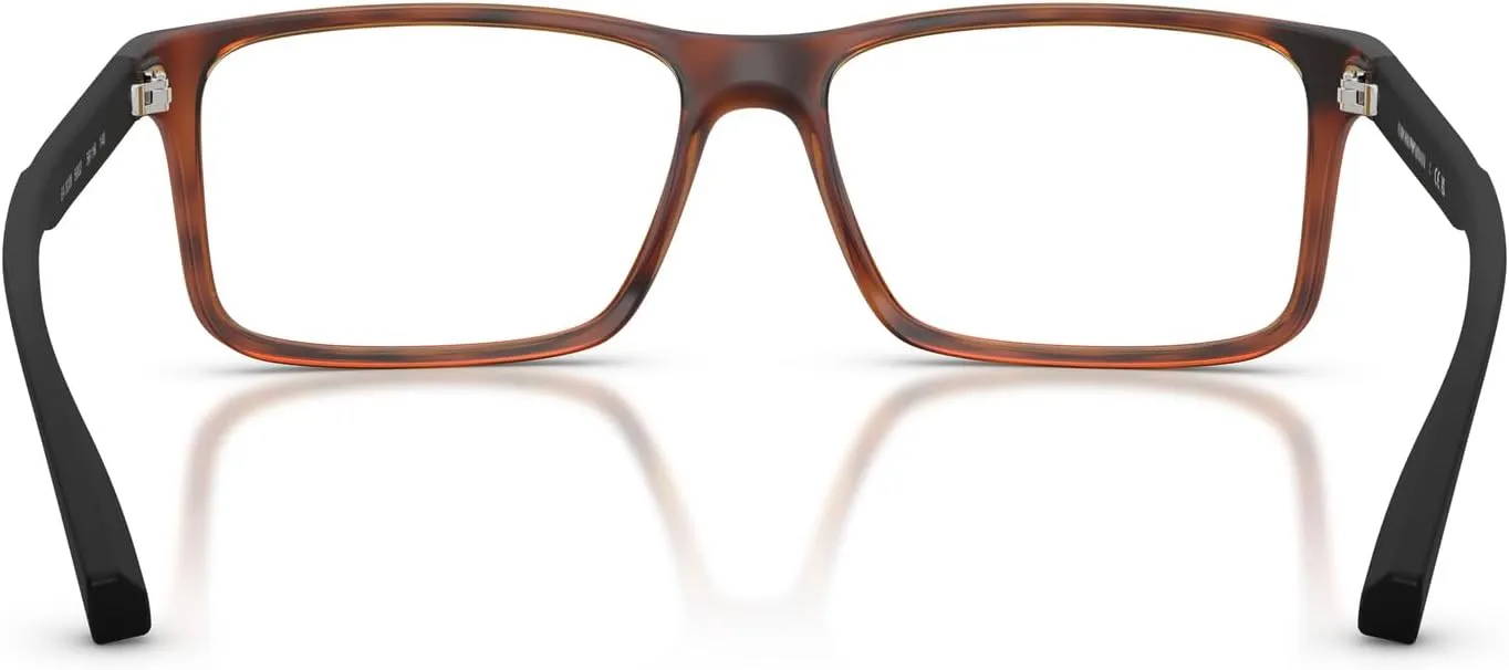 Emporio Armani Men's Ea3038 Rectangular Prescription Eyewear Frames
