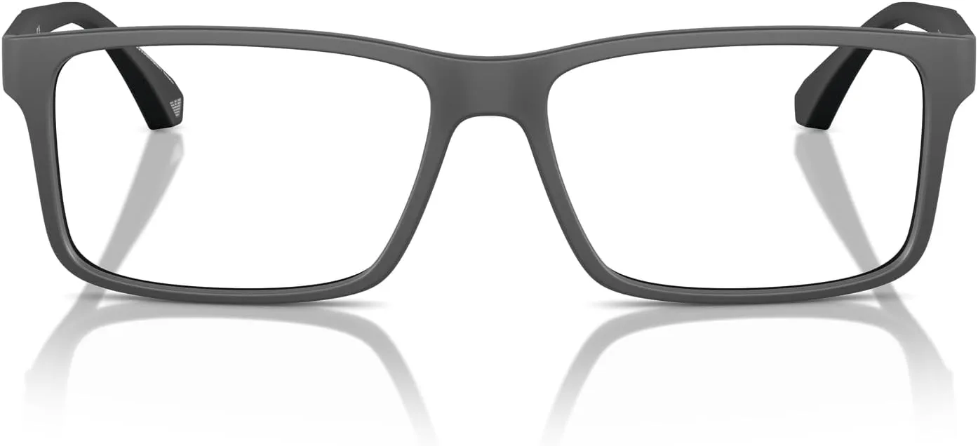 Emporio Armani Men's Ea3038 Rectangular Prescription Eyewear Frames