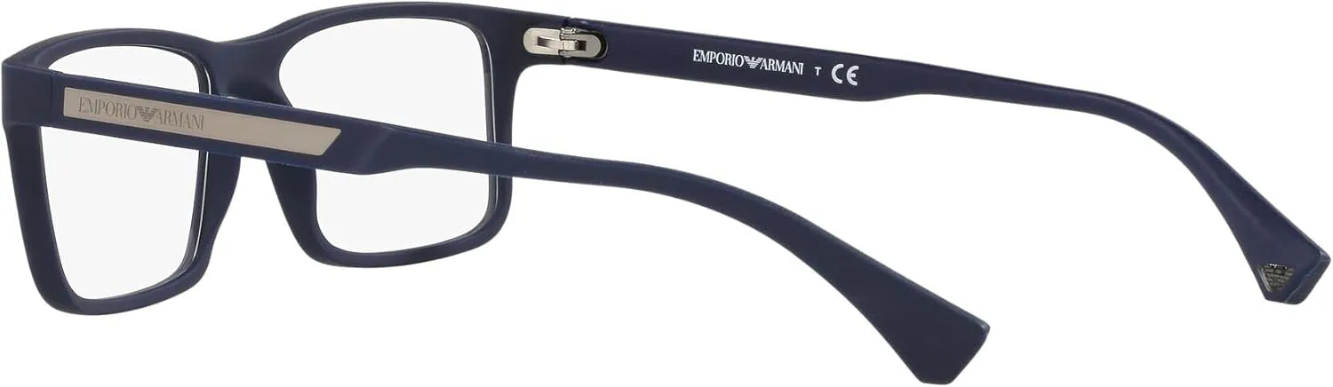 Emporio Armani Men's Ea3038 Rectangular Prescription Eyewear Frames